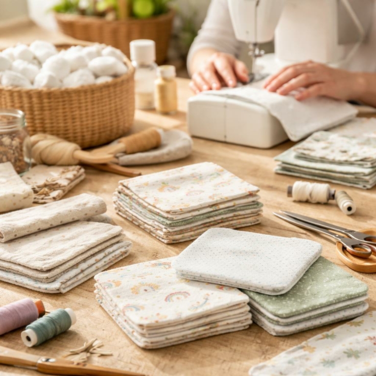 Coudre des lingettes lavables pour bébé — Tutoriel facile et écologique